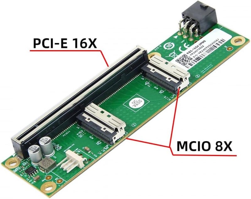 CY Adapter Dual MCIO 8i Mini Cool Edge IO SFF-TA-1016 to PCIE5.0 PCI-Express 16x VROC Adapter for Mainboard SSD Graphics Card - Image 3